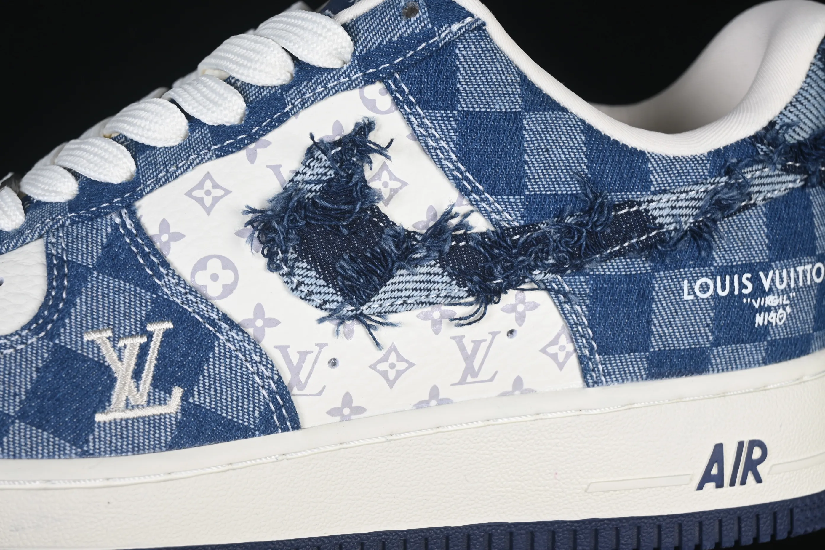 All categories Nk Air Force 1 Air Force series Nk Air Force 1 Low Air Force low-top Nike Air Force 1'07 Low joint white navy blue Air Force 1 low-top casual sneakers YF9511-816